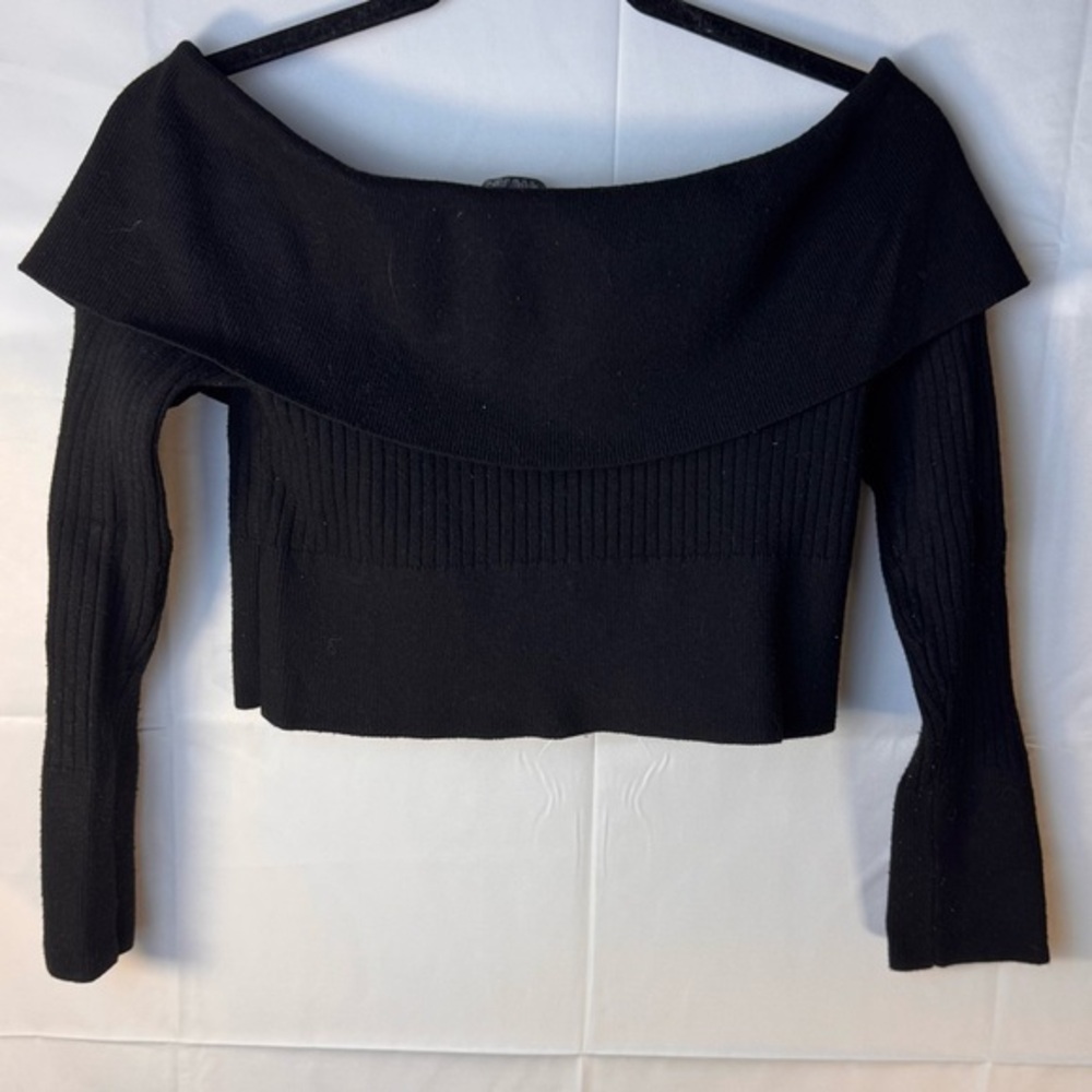 Wild Fable Black Off-Shoulder Sweater